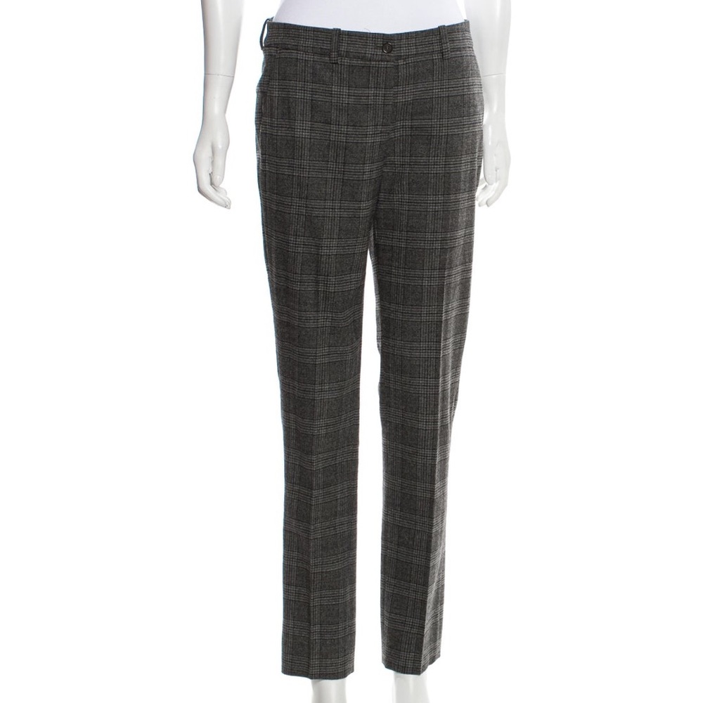 Michael Kors Collection Virgin Wool Plaid Trousers